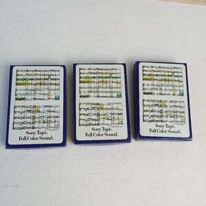 Sony Tape Full Color Sound Deck of Playing Cards Original Box Advertising 3 lot.